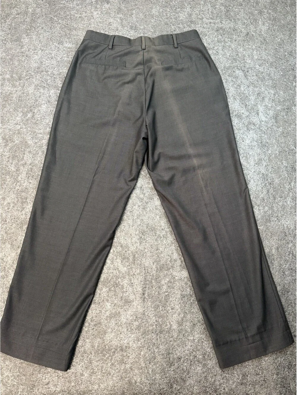 Perry Ellis America Mens Dress Pants Gray Pleated 32x30 Classic Fit